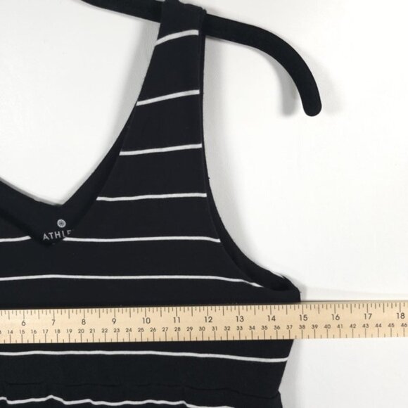 ATHLETA Santorini Striped VNeck Sleeveless Tank Mini Dress Modal/Spandex Size SP - Picture 6 of 9